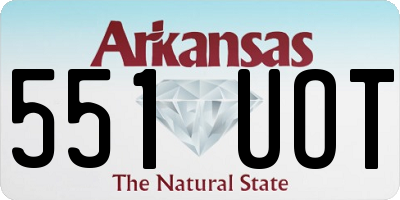 AR license plate 551UOT