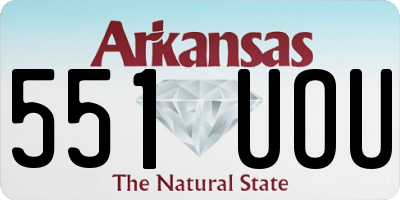 AR license plate 551UOU