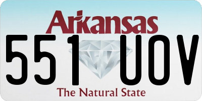 AR license plate 551UOV