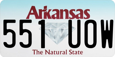 AR license plate 551UOW