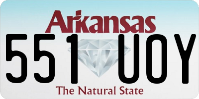 AR license plate 551UOY