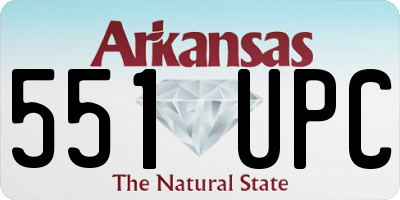 AR license plate 551UPC
