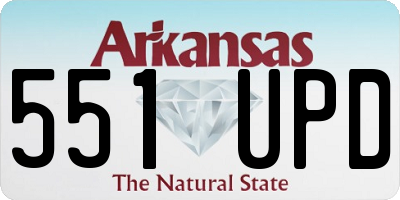 AR license plate 551UPD