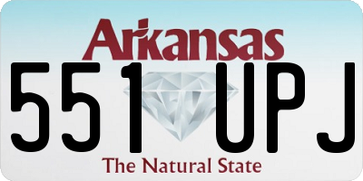 AR license plate 551UPJ