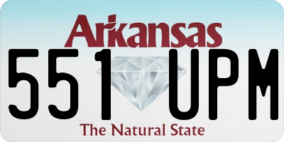AR license plate 551UPM