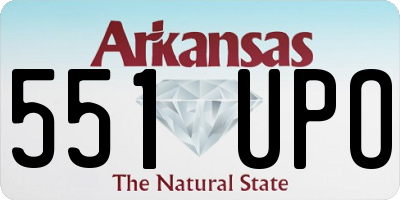 AR license plate 551UPO