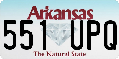 AR license plate 551UPQ