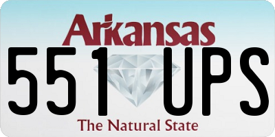 AR license plate 551UPS