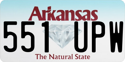 AR license plate 551UPW