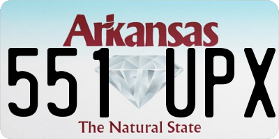 AR license plate 551UPX