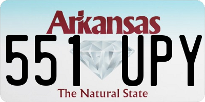AR license plate 551UPY