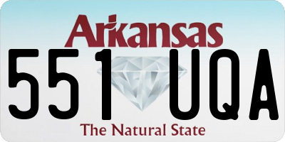 AR license plate 551UQA