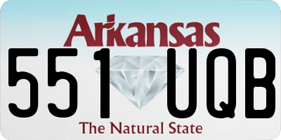 AR license plate 551UQB