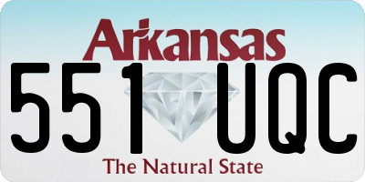 AR license plate 551UQC