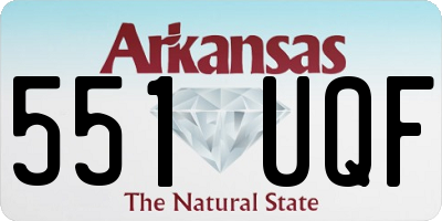 AR license plate 551UQF