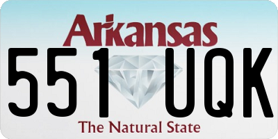 AR license plate 551UQK