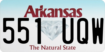 AR license plate 551UQW