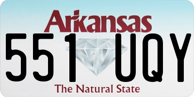 AR license plate 551UQY