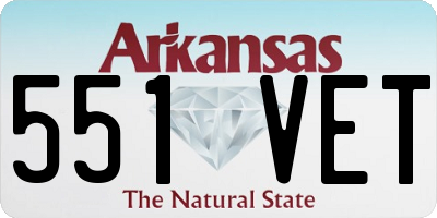 AR license plate 551VET