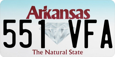 AR license plate 551VFA