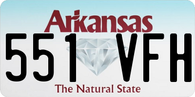 AR license plate 551VFH