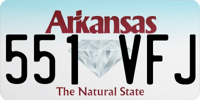 AR license plate 551VFJ