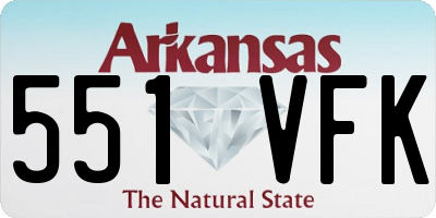 AR license plate 551VFK