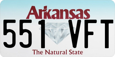 AR license plate 551VFT
