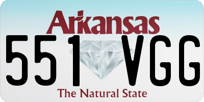 AR license plate 551VGG