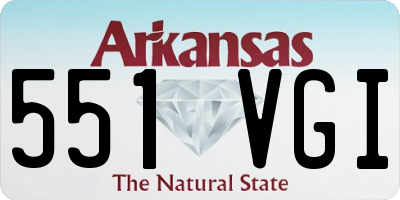 AR license plate 551VGI