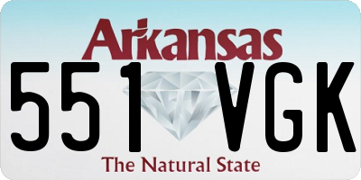 AR license plate 551VGK