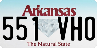 AR license plate 551VHO