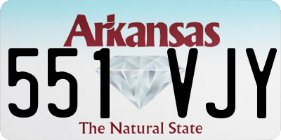 AR license plate 551VJY
