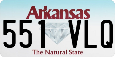 AR license plate 551VLQ