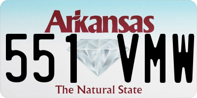 AR license plate 551VMW