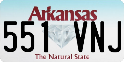 AR license plate 551VNJ