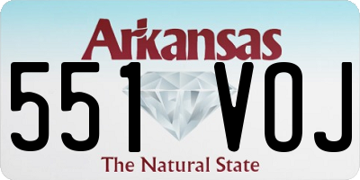 AR license plate 551VOJ