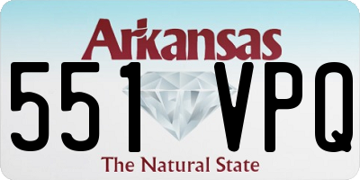 AR license plate 551VPQ