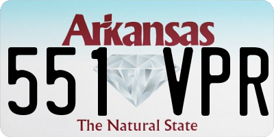 AR license plate 551VPR
