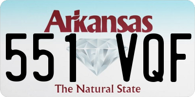 AR license plate 551VQF