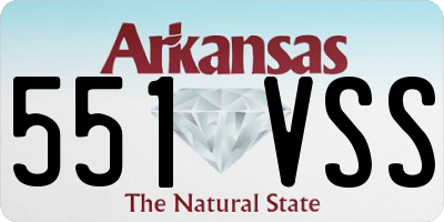 AR license plate 551VSS