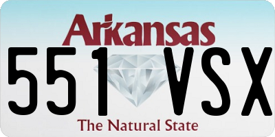 AR license plate 551VSX