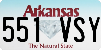AR license plate 551VSY