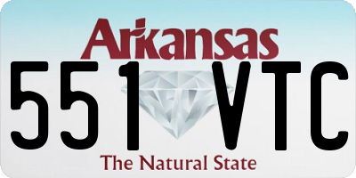 AR license plate 551VTC