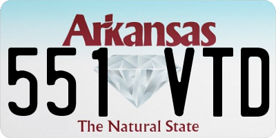 AR license plate 551VTD