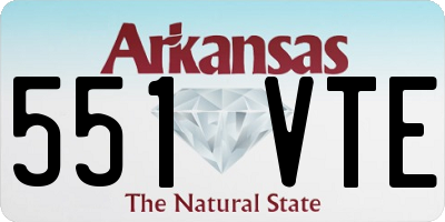 AR license plate 551VTE