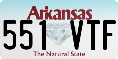 AR license plate 551VTF