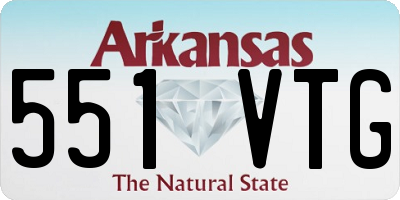 AR license plate 551VTG