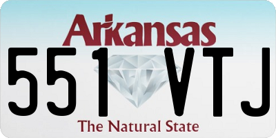 AR license plate 551VTJ