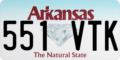AR license plate 551VTK